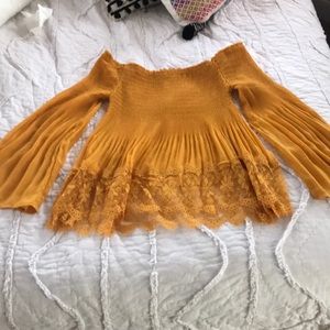 Off the shoulder peasant top